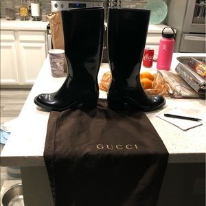 Gucci rubber women’s rain boots